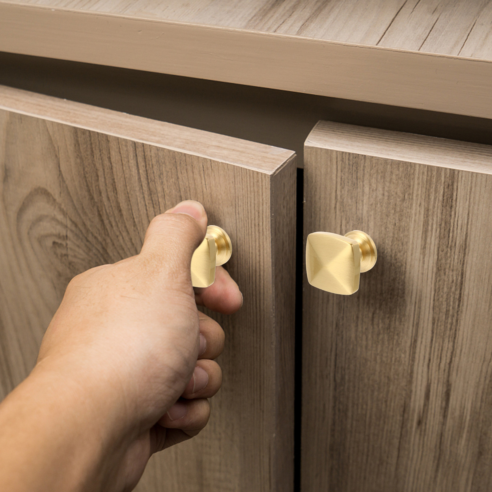 Office Furniture And Fixtures - 2Pcs Premium Brass Door Handles Cabinet