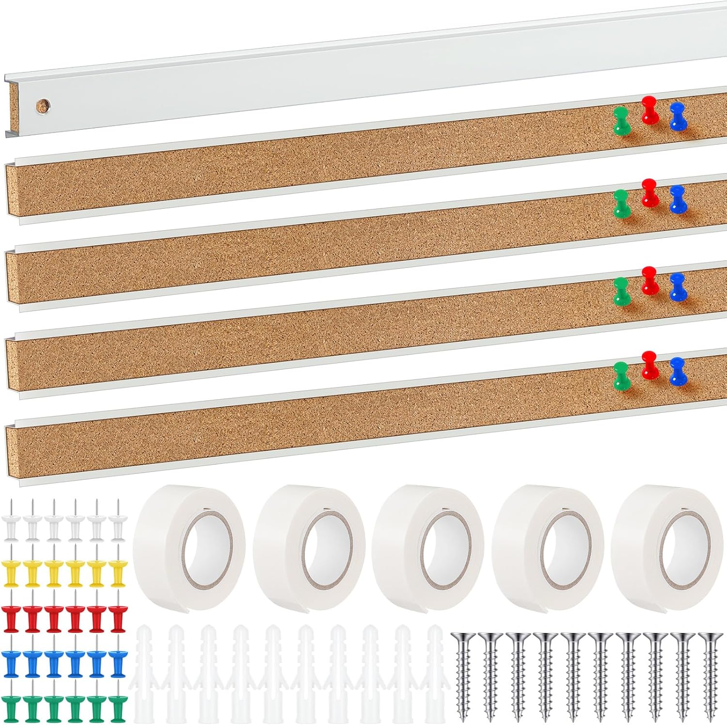 Bulletin Board Cork - 15 Pack 48x1 Inch Cork Strips