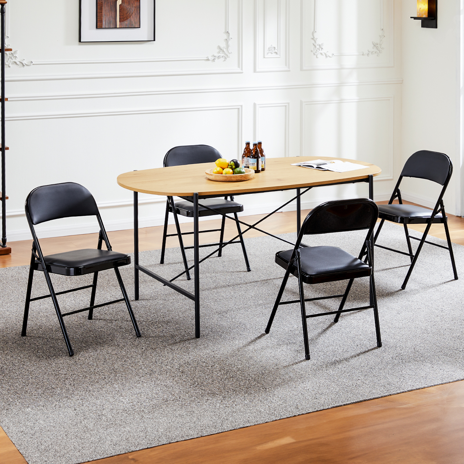 Office Furniture Plan - JHK Leather Padded Folding Chair 4