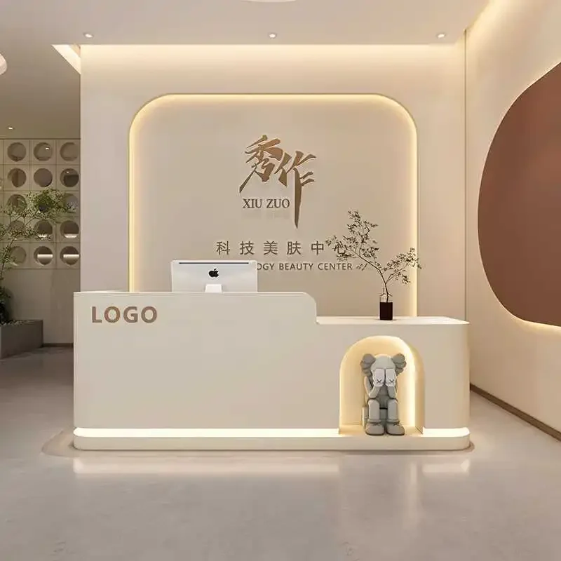 Office Furniture For Small Spaces - Stylish Luxurious Reception Desk Ideal Beauty
