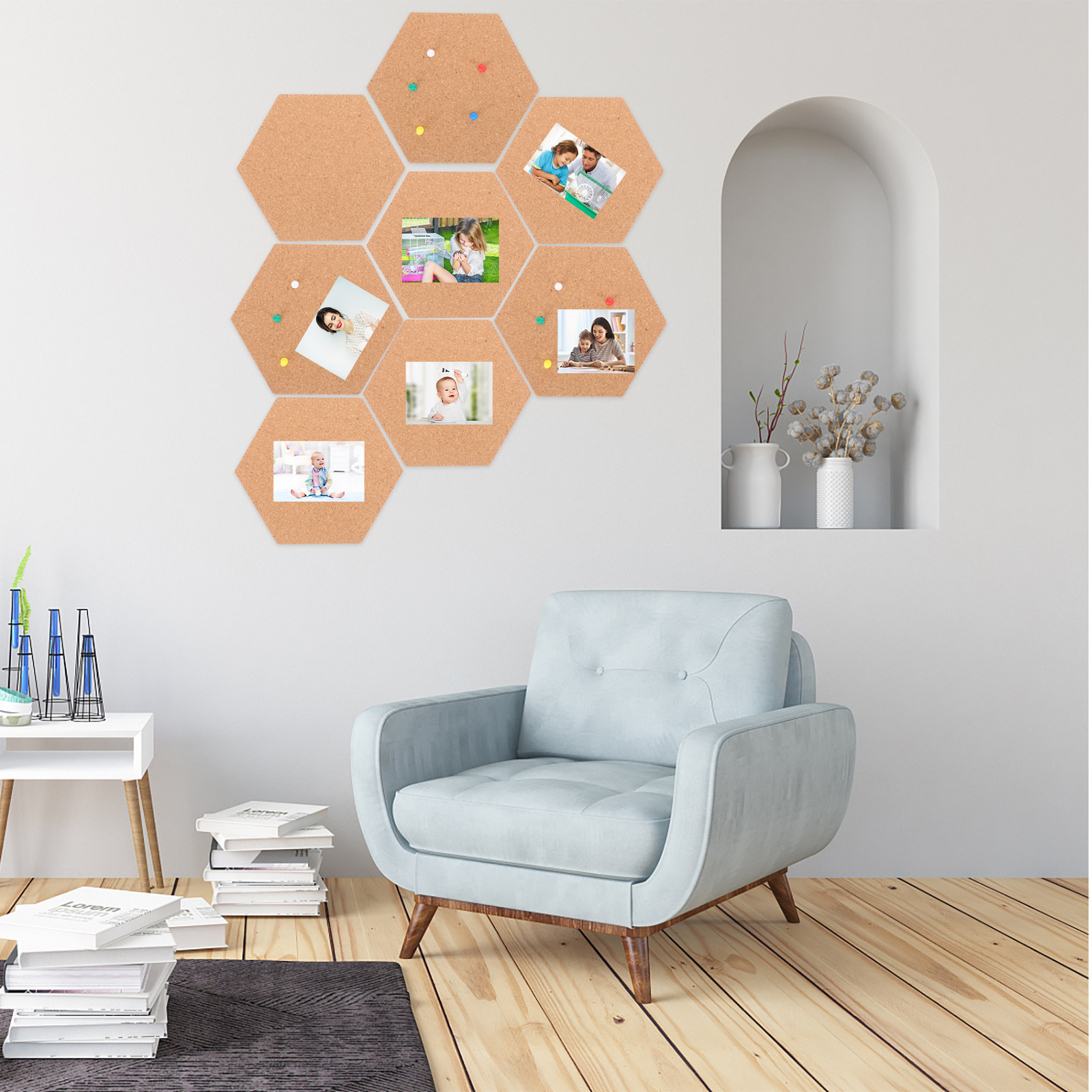 1Set Hexagon Cork Board Wall M – Bulletin Board Cork recenzja i cena