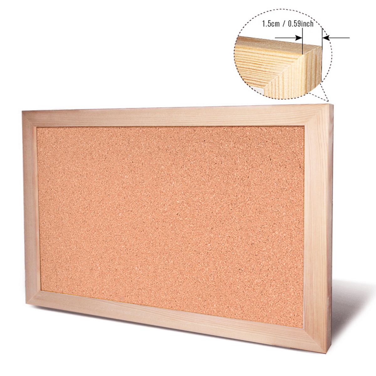 Vintage Pine Wood Frame Cork B – Bulletin Board Cork recenzja i cena
