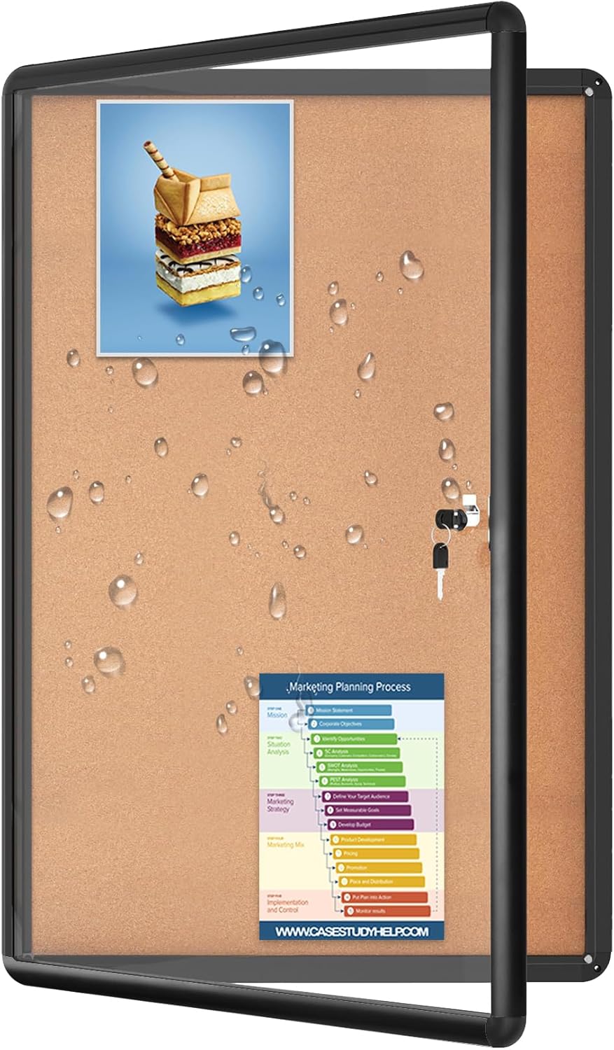 Enclosed Bulletin Board 36x24  – Bulletin Board Cork recenzja i cena