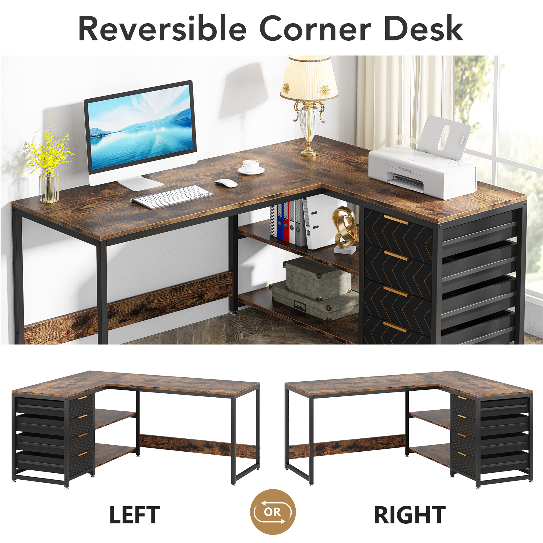 Tribesigns L Shaped Computer D – Office Furniture Plan recenzja i cena