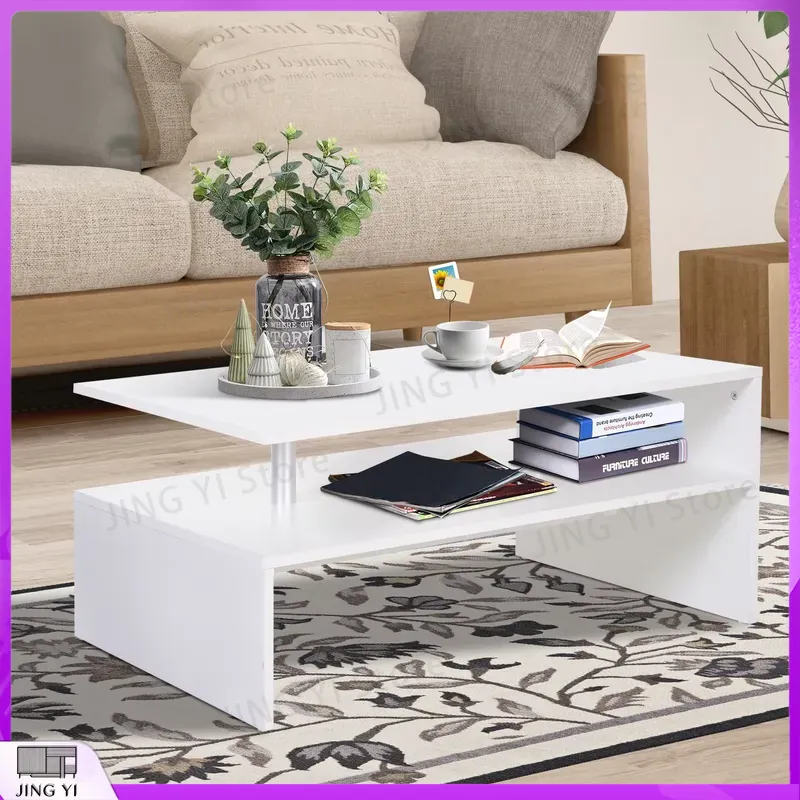 2 Tier Coffee Table Modern Liv – Office Furniture For Small Spaces recenzja i cena