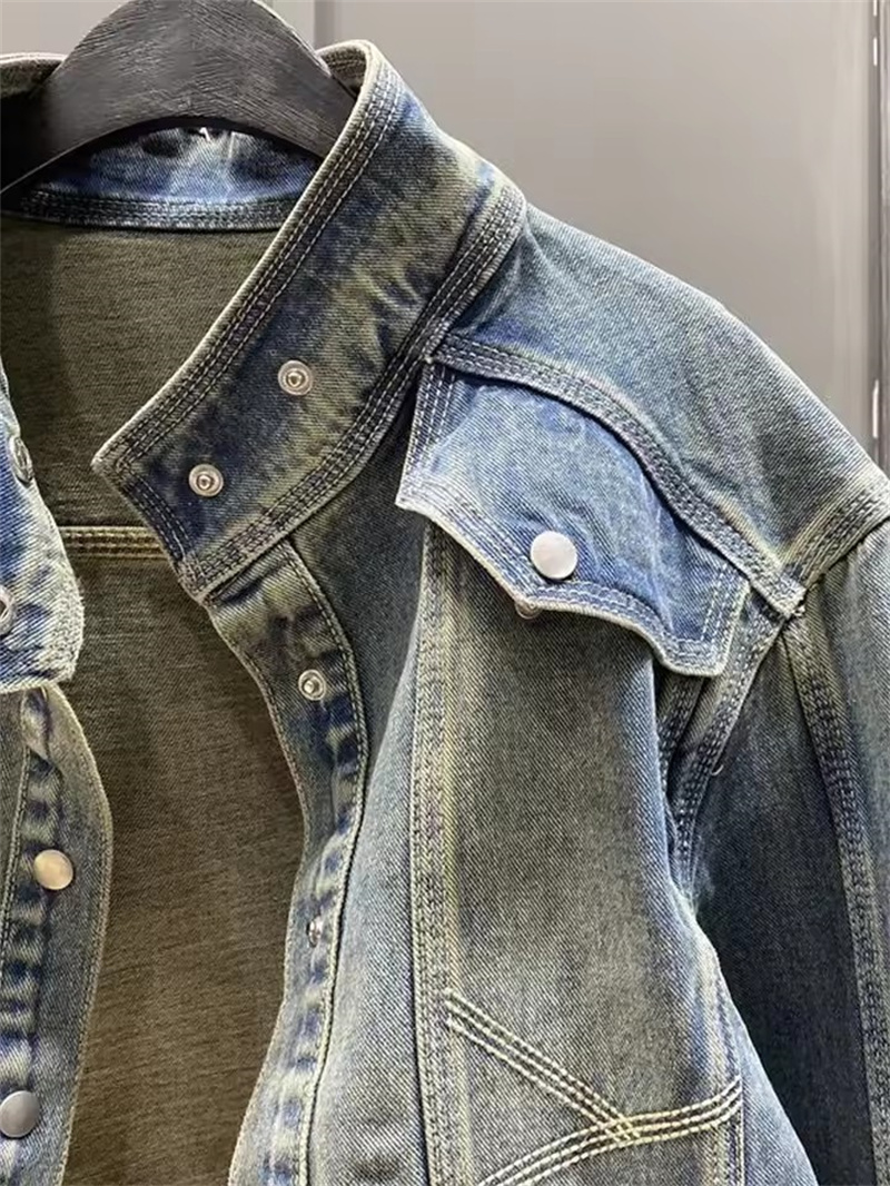 Vintage Short Denim Jacket Wom – Coat Rack Standing recenzja i cena