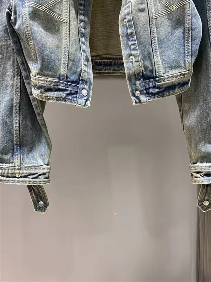 Vintage Short Denim Jacket Wom – Coat Rack Standing recenzja i cena