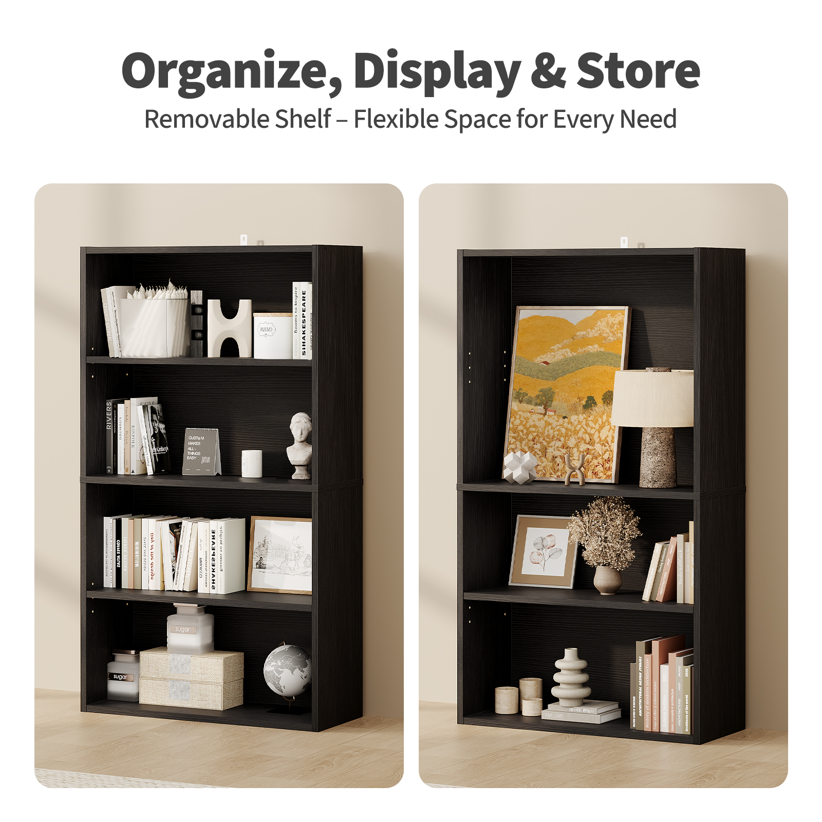 JHK 3-4 Tier Wooden Shelf Book – Office Furniture Plan recenzja i cena