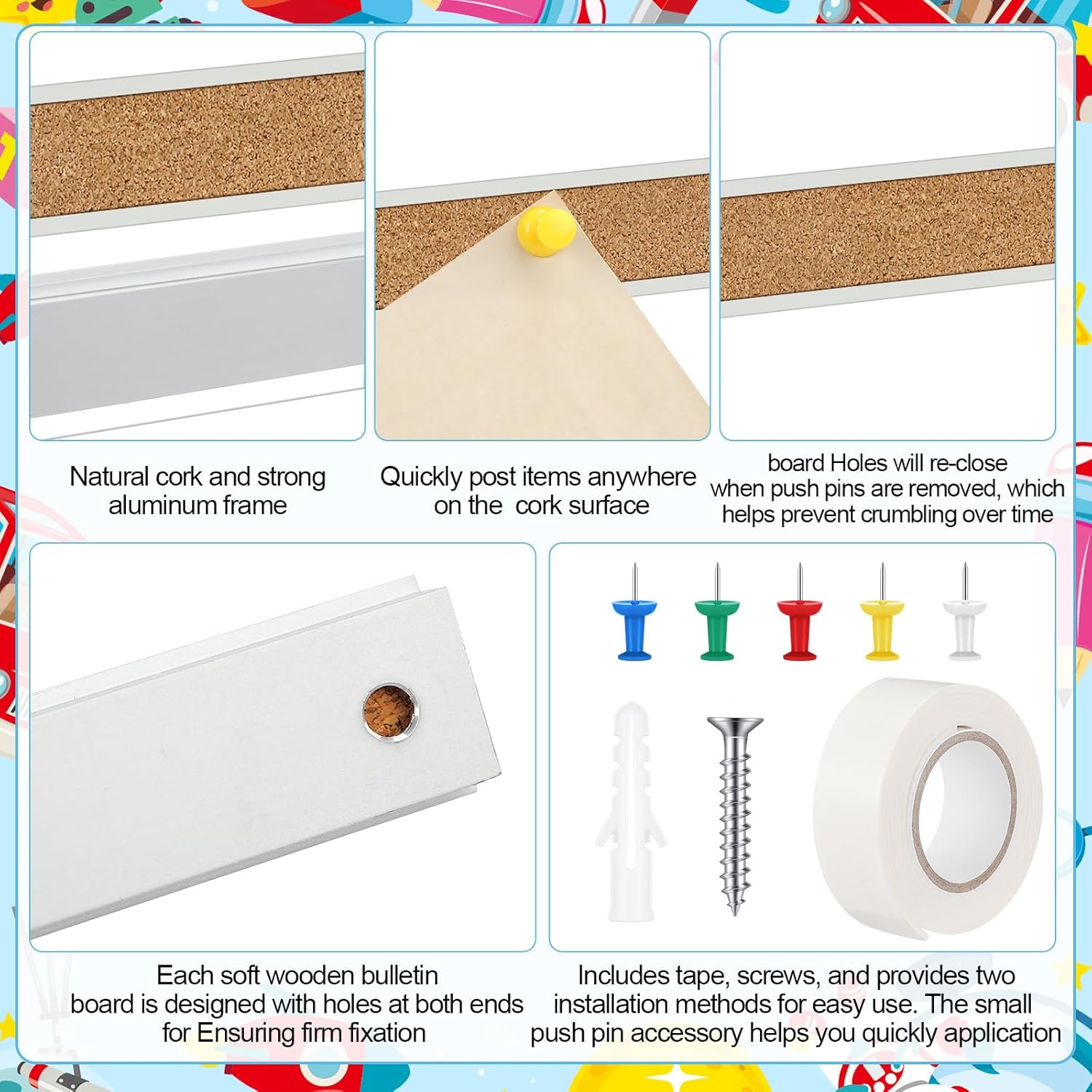 15 Pack 48x1 Inch Cork Strips  – Bulletin Board Cork recenzja i cena