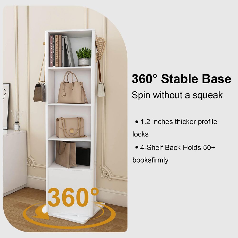 Rotating Mirror with Storage,  – Coat Rack Standing recenzja i cena