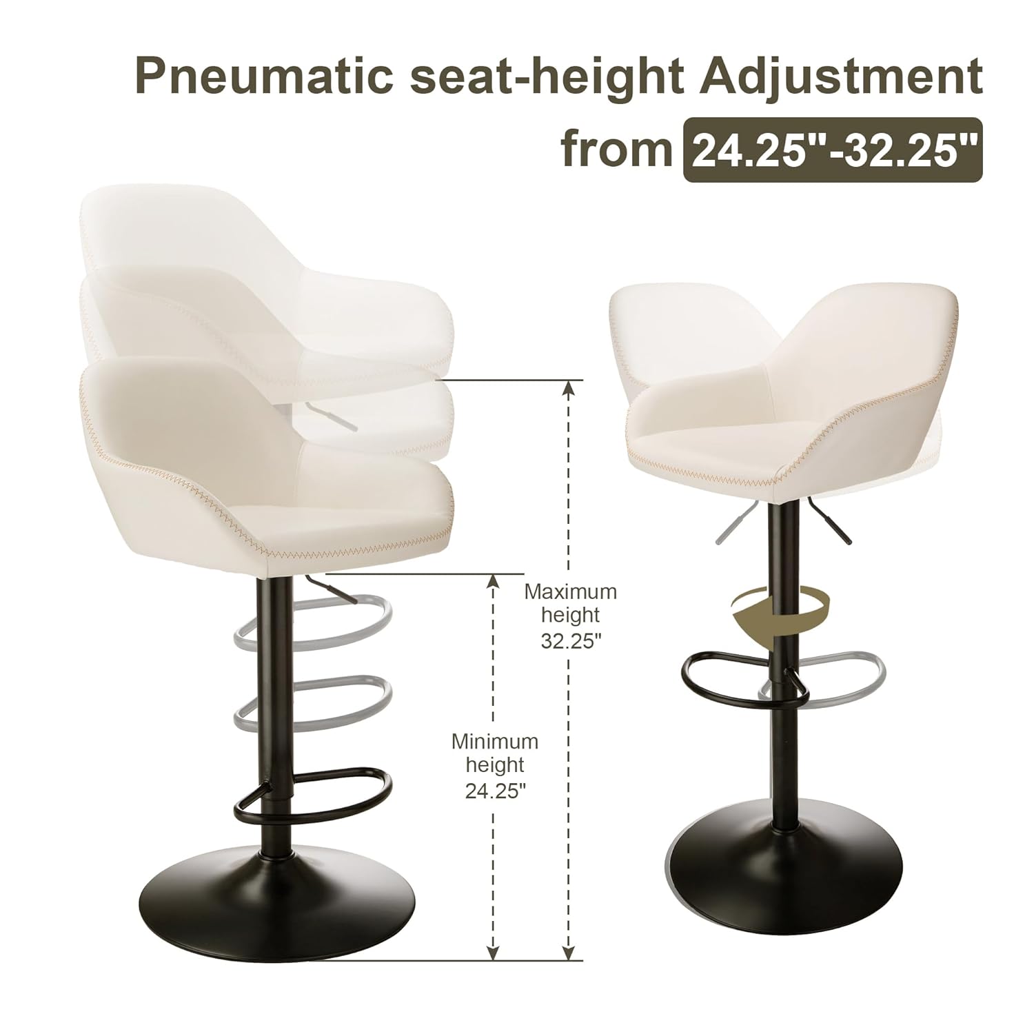 3Pc Pub Table & Swivel PU Bar  – Office Furniture For Small Spaces recenzja i cena