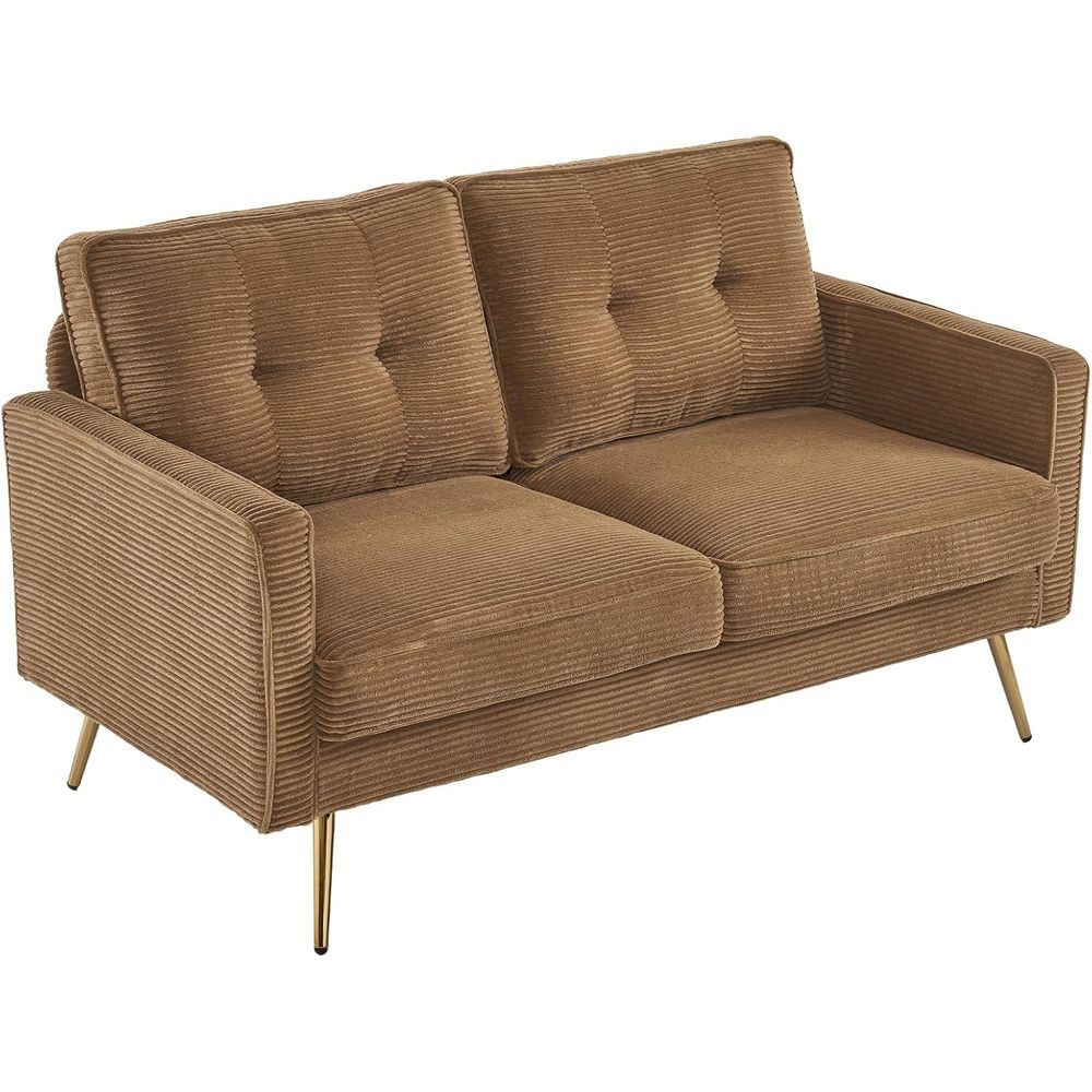 56 Khaki Loveseat, Small Cordu – Office Furniture For Small Spaces recenzja i cena