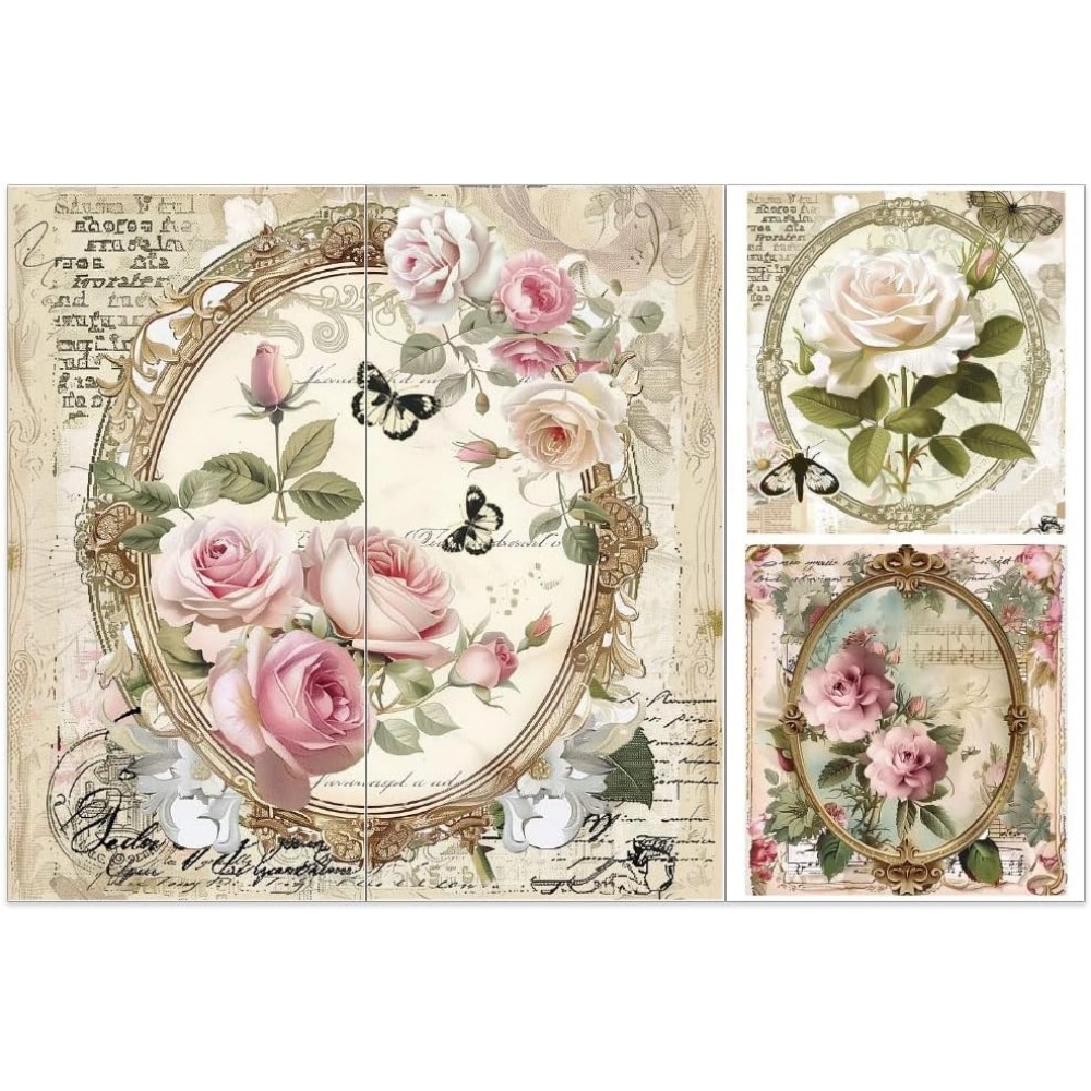 3pcs/Set Rose Rub on Transfers – Office Furniture Plan recenzja i cena
