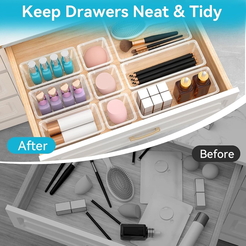 12 PCS Drawer Organizer Set, 4 – Drawer Organizer Tray recenzja i cena