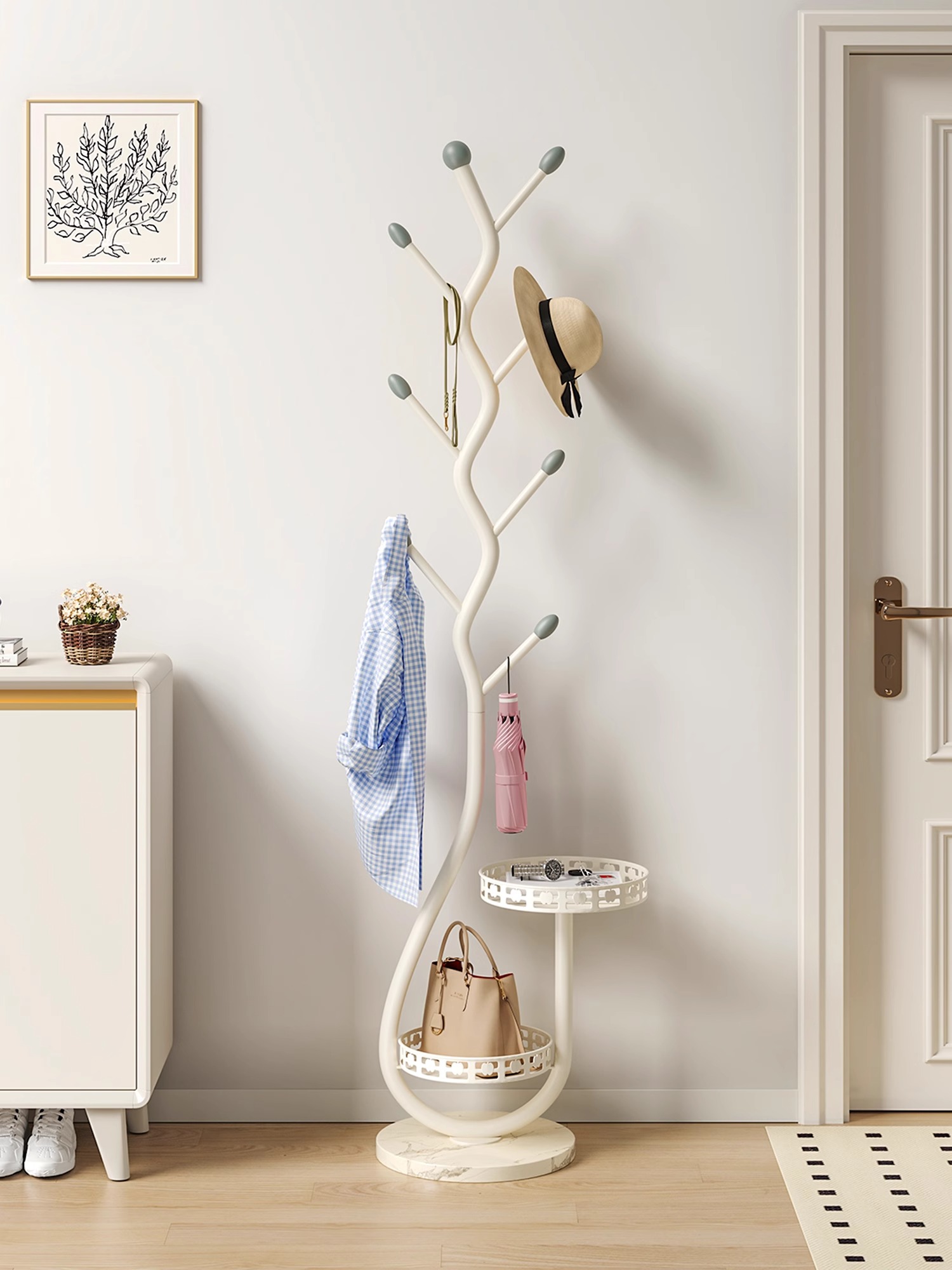 Nordic Style Carbon Steel Clot – Coat Rack Standing recenzja i cena