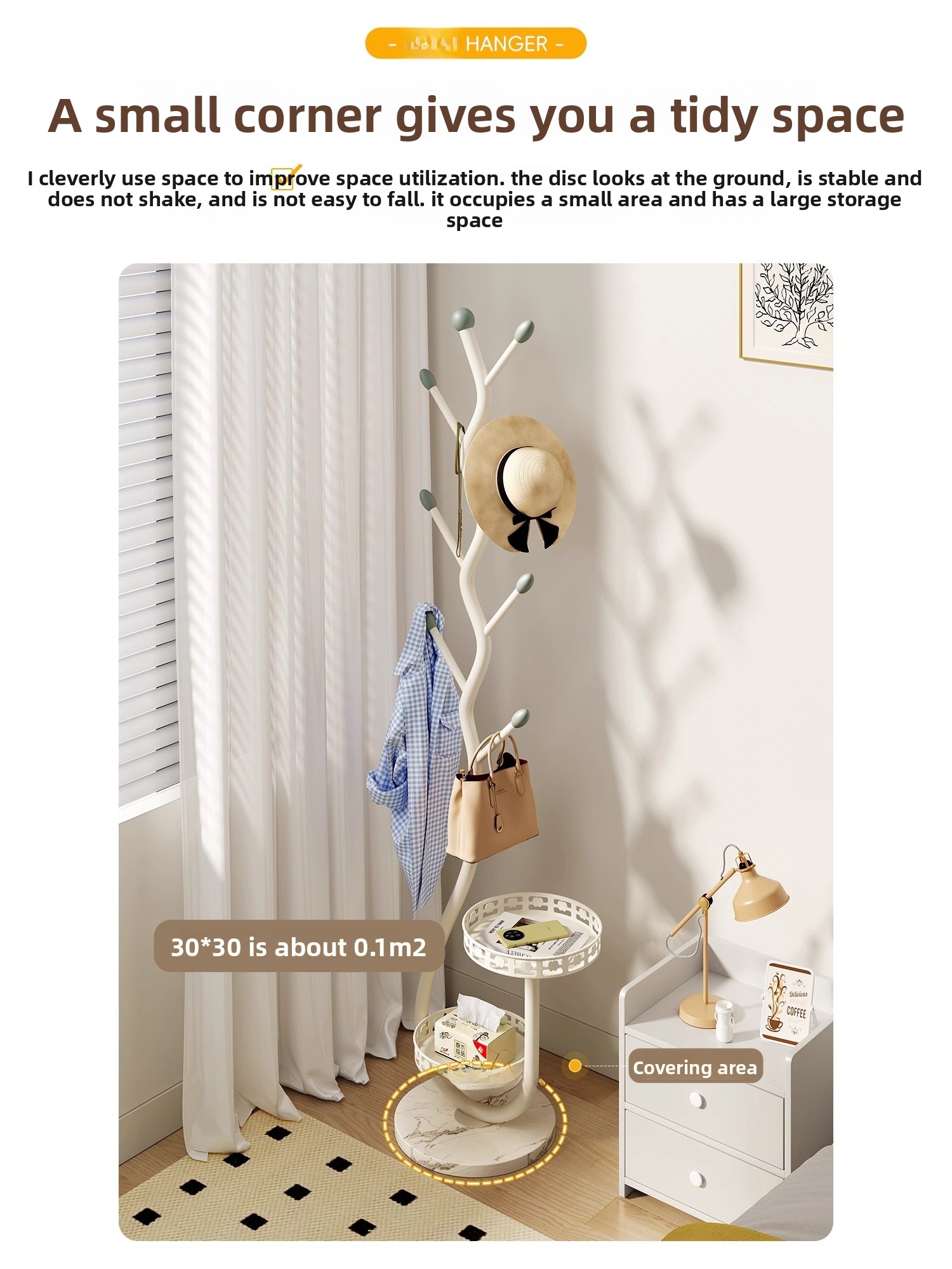 Nordic Style Carbon Steel Clot – Coat Rack Standing recenzja i cena