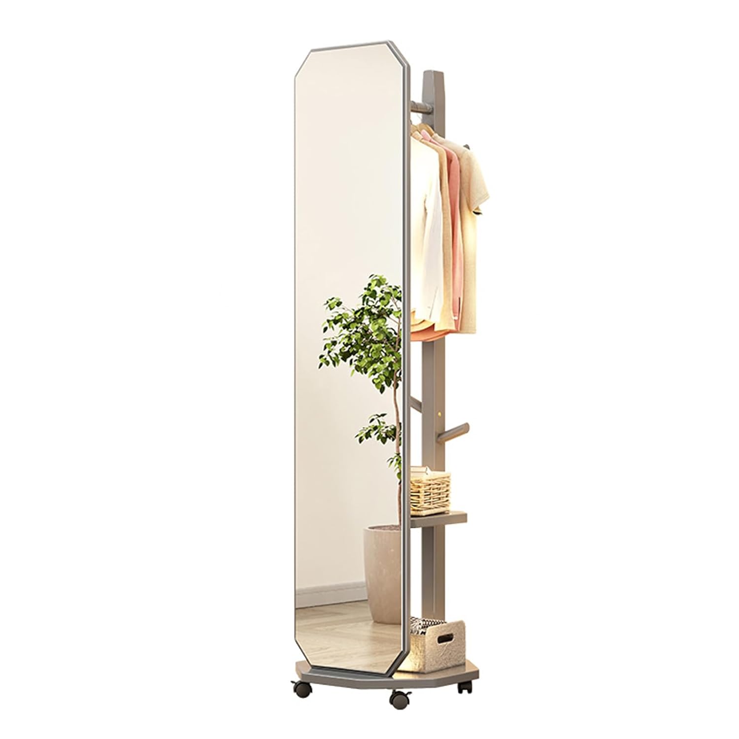 360° Swivel Rolling Full Lengt – Coat Rack Standing recenzja i cena