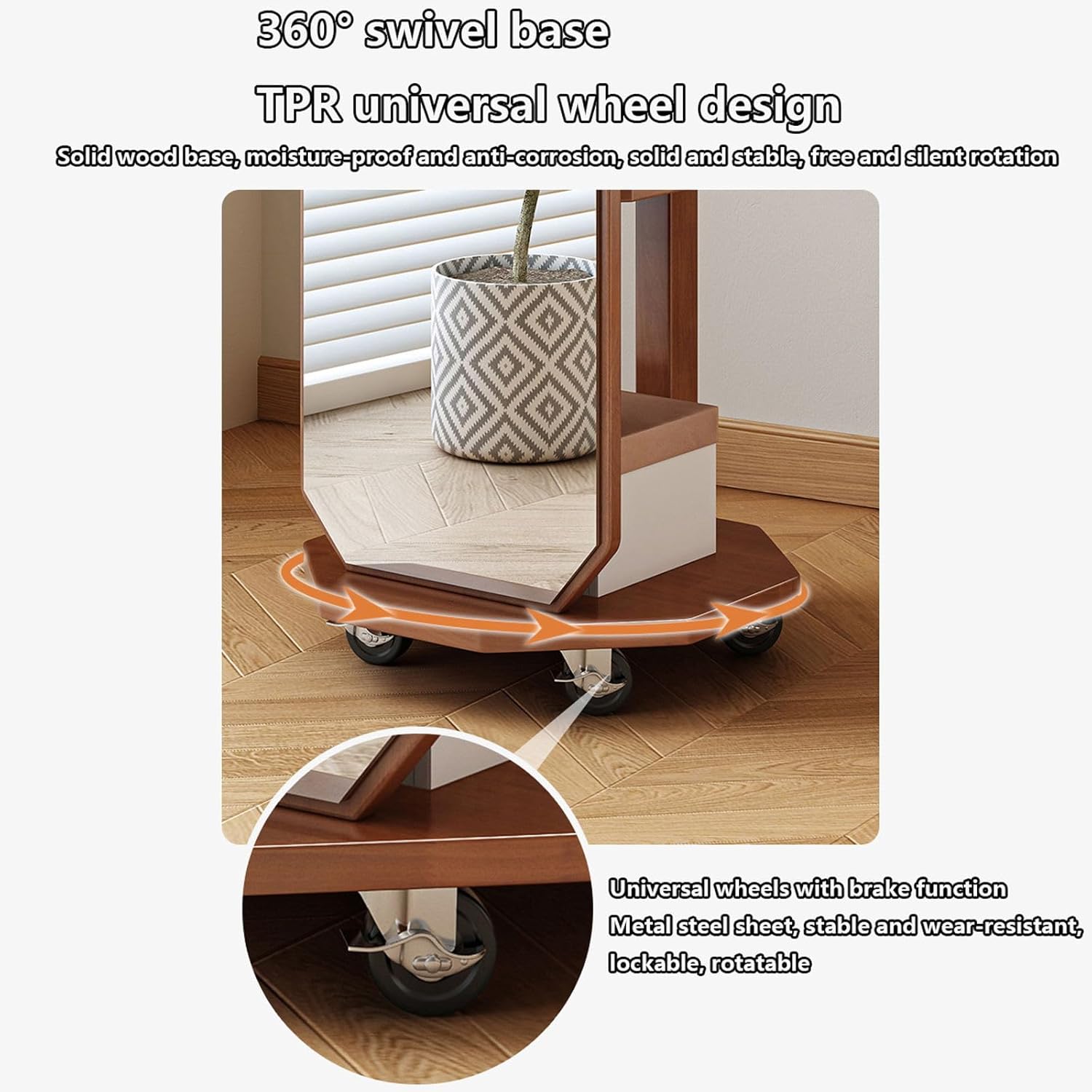360° Swivel Rolling Full Lengt – Coat Rack Standing recenzja i cena