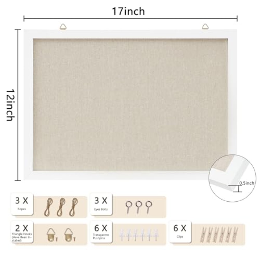 Cork Board with Linen White, B – Bulletin Board Cork recenzja i cena