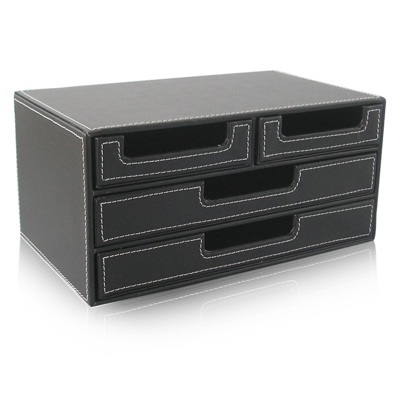 Black Leather Small Four Drawe – Office Furniture Filing Cabinets recenzja i cena