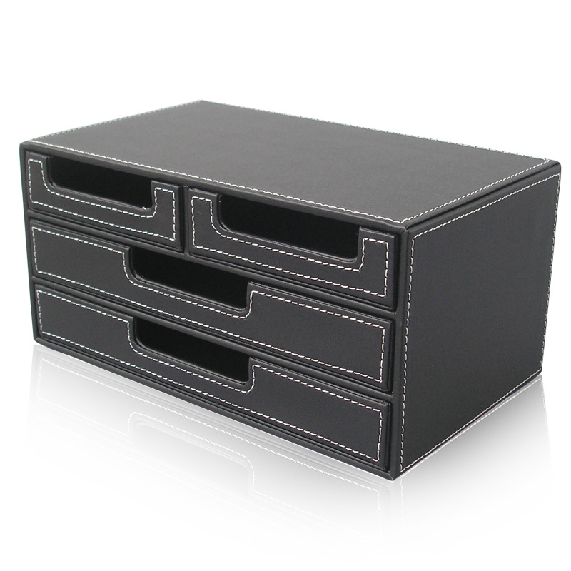 Black Leather Small Four Drawe – Office Furniture Filing Cabinets recenzja i cena