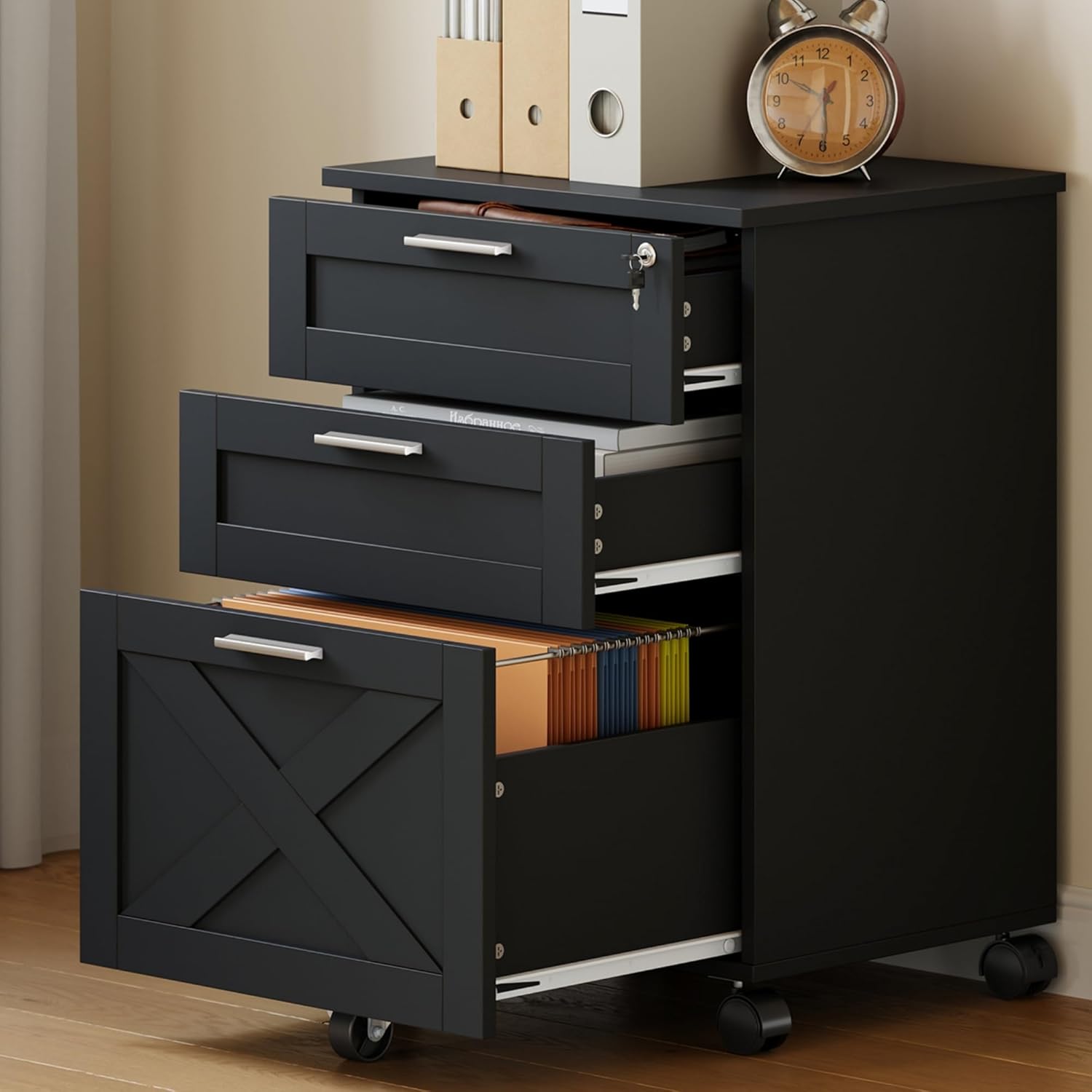 3-Drawer Rolling File Cabinet  – Office Furniture Plan recenzja i cena