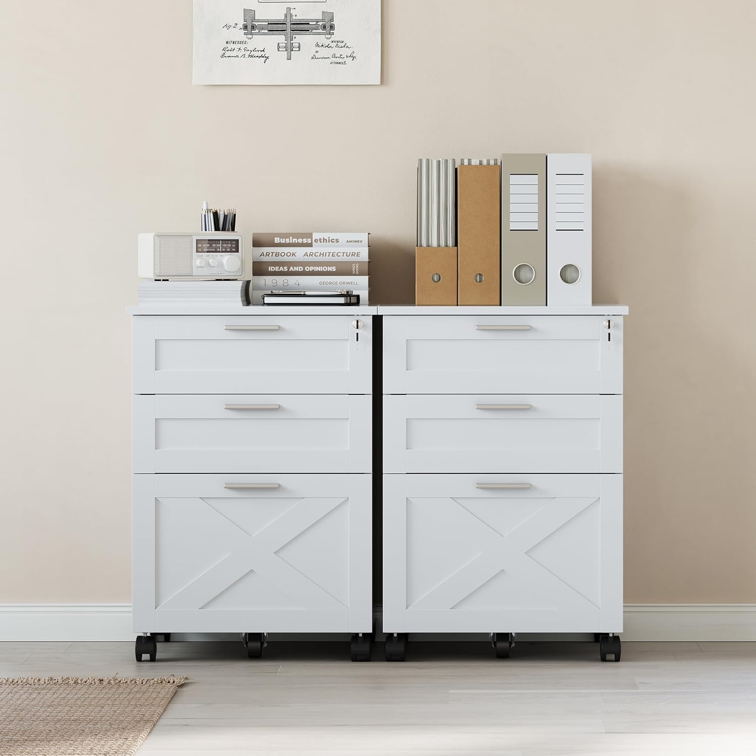 3-Drawer Rolling File Cabinet  – Office Furniture Plan recenzja i cena