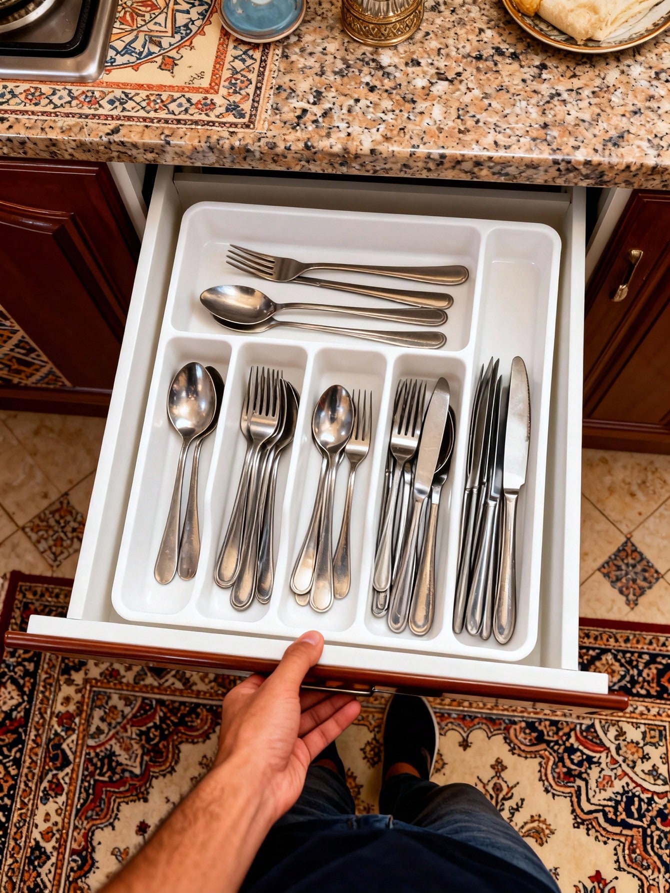 1pc Flat Cutlery Storage Tray, – Drawer Organizer Tray recenzja i cena