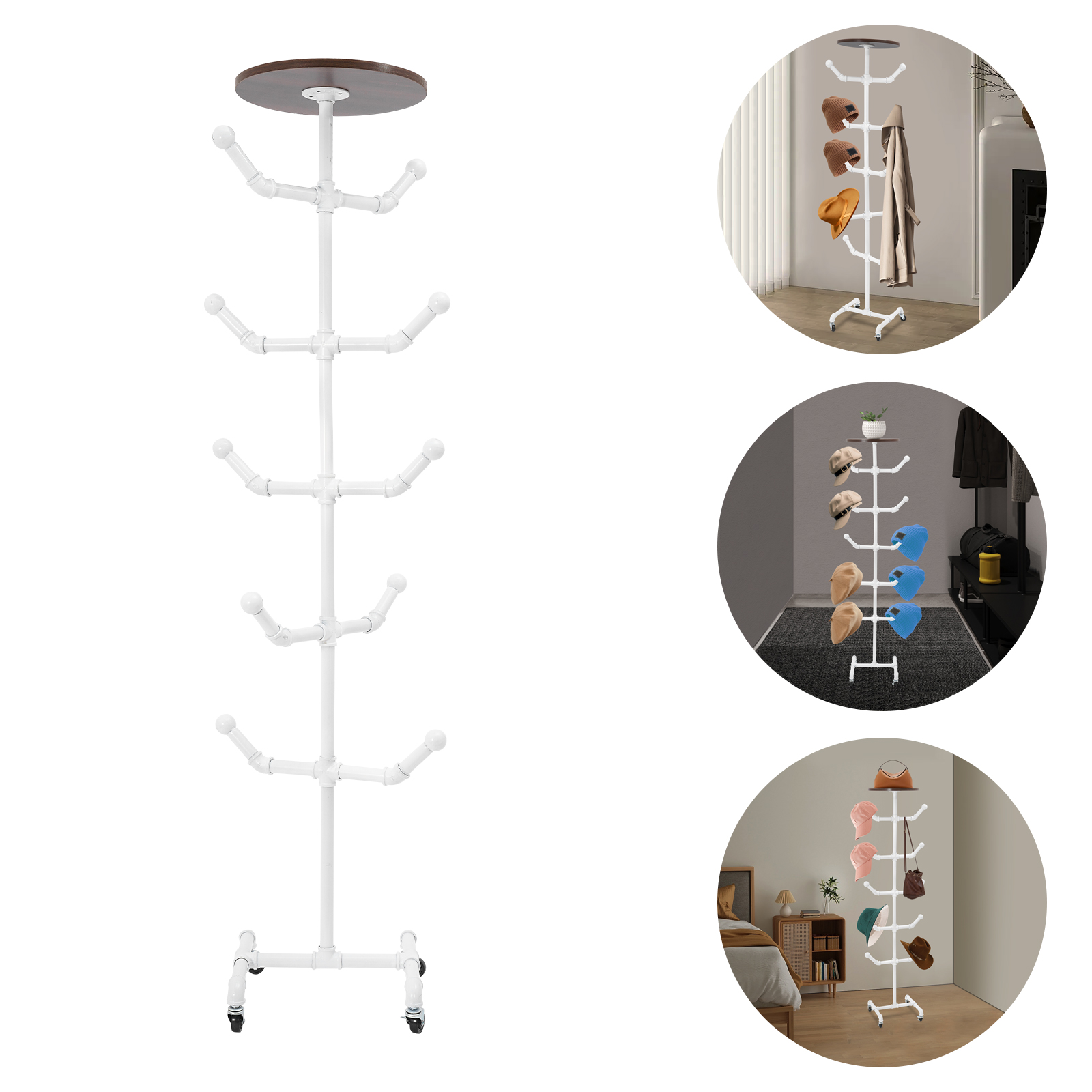 34x34x166cm Coat and Hat Stand – Coat Rack Standing recenzja i cena