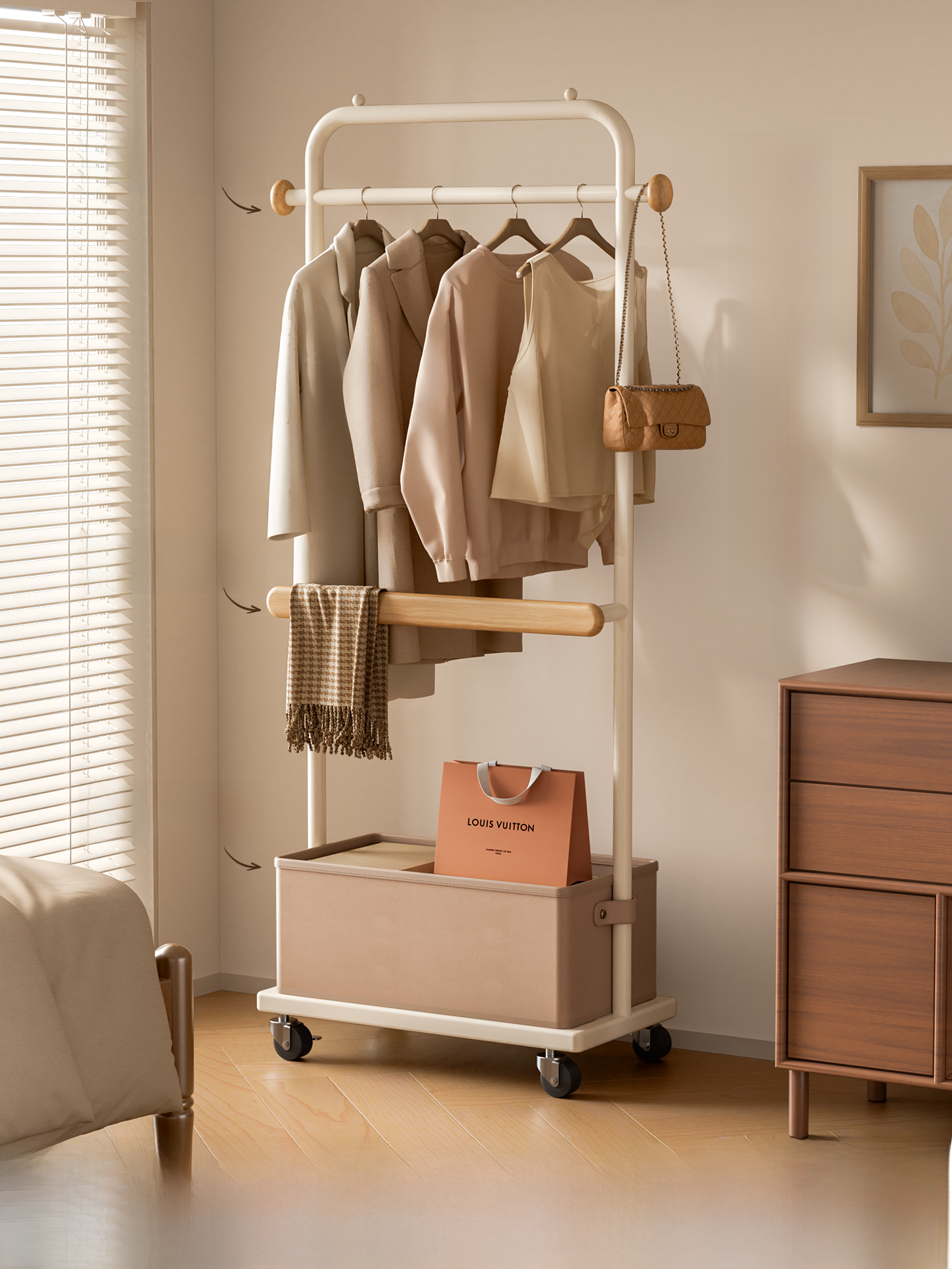 Bedroom Floor Standing Clothes – Coat Rack Standing recenzja i cena