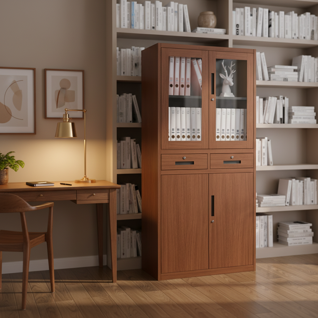 Hot Sale Brown Wood Grain Meta – Office Furniture Filing Cabinets recenzja i cena