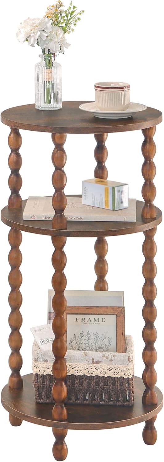 Small Side Table, 3-Tier Round – Office Furniture For Small Spaces recenzja i cena